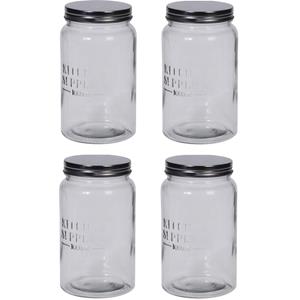 10x stuks glazen voorraadpotten/voorraadbussen 18 cm -