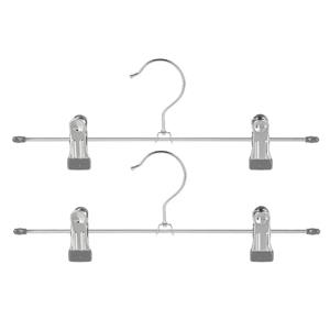 5five Set van 6x stuks metalen kledinghangers voor broeken 30 x 11 cm -