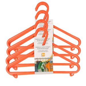 Plastic kinderkleding / baby kledinghangers oranje 36x stuks 17 x 28 cm -