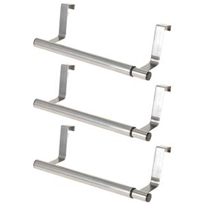 Set van 3x stuks RVS kapstok deurhangers uitschuifbaar cm -