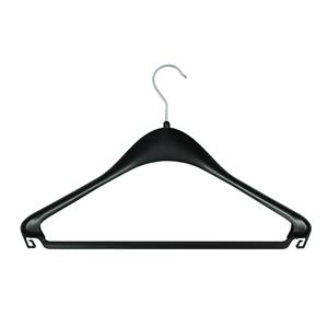 25x Kunststof kledinghangers zwart -