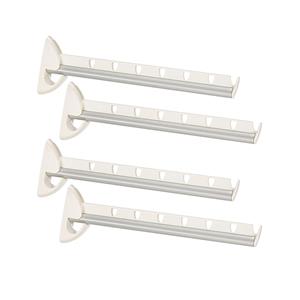 Trendoz Set van 6x stuks inklapbare kledinghaak voor 7 kledinghangers 31 cm -