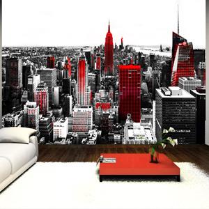 Karo-art Zelfklevend fotobehang - Overzicht over New York , Premium Print
