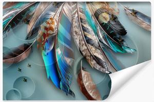 Karo-art Fotobehang - Veren patroon, premium print, inclusief behanglijm