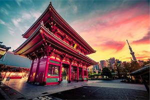 Karo-art Fotobehang - Senso-ji tempel in Tokio, Japan, te koop in 11 maten, inclusief behanglijm