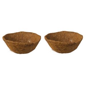 Nature 3x stuks voorgevormde inlegvel kokos voor hanging basket 35 cm - kokosinleggers -