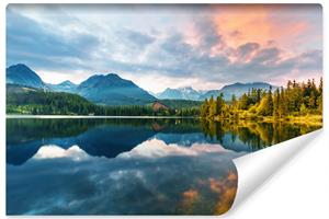 Karo-art Fotobehang - Bergen in Slowakije , premium print, inclusief behanglijm