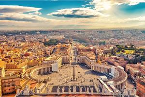 Karo-art Fotobehang - Sint-Pietersplein in het Vaticaan, te koop in 11 maten, inclusief behanglijm