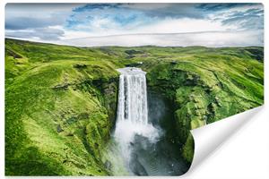 Karo-art Fotobehang - Waterval, premium print, inclusief behanglijm