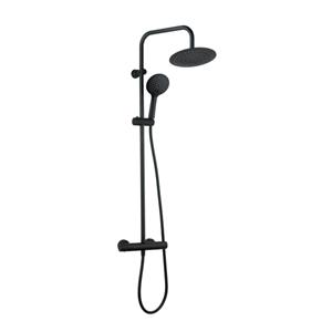 Adema Sparkle 2.0 regendoucheset met thermostaat hoofddouche 20cm handdouche 3 standen zwart SW773198