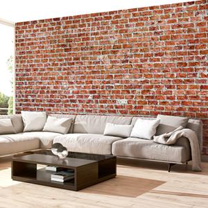 Karo-art Fotobehang - Rood Gesteente, premium print vliesbehang