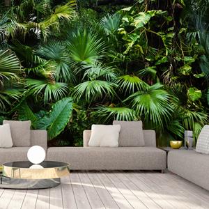 Karo-art Zelfklevend fotobehang - Zonnige Jungle , Premium Print