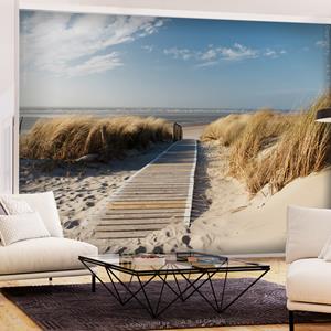 Karo-art Zelfklevend fotobehang - Rustig strand, 7 maten, premium print