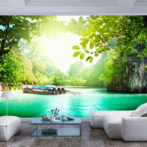 Karo-art Zelfklevend fotobehang - Hemels meer , Premium Print