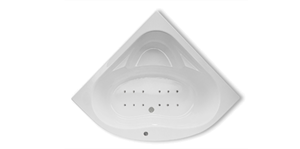Palermo bubbelbad 145x145cm pneumatisch 12 aerojets chroom
