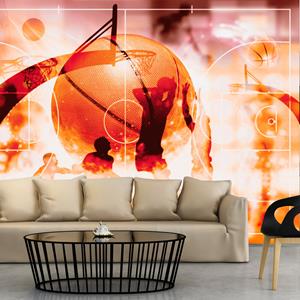 Karo-art Zelfklevend fotobehang - Basketbal is mijn sport, sport behang, premium print