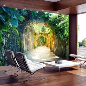 Karo-art Zelfklevend fotobehang - Natuurlijke doorgang , Premium Print