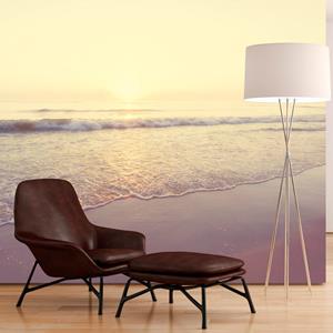 Karo-art Zelfklevend fotobehang - Ochtend op het strand , Premium Print