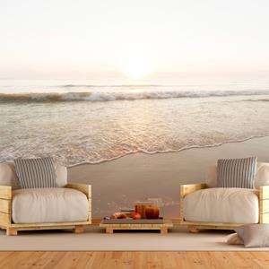 Karo-art Zelfklevend fotobehang - Prachtige ochtend aan zee , Premium Print