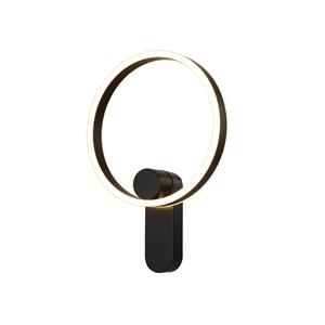Lucande Yekta LED wandlamp direct 18W zwart