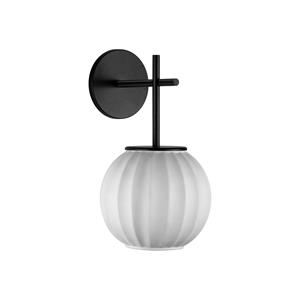 Carpyen Wandlamp Mei, porselein-bol, structuur zwart