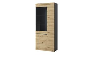 Vitrine ¦ holzfarben ¦ Maße (cm): B: 86 H: 196,5 T: 39,9  - Möbel Kraft