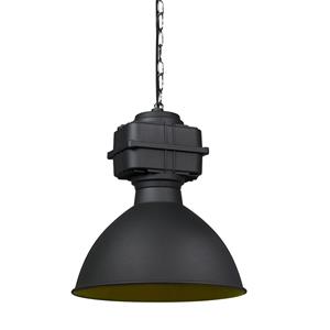 QAZQA Smarte Industrie-Hängelampe schwarz 38,5 cm inkl. A60 WiFi - Sicko