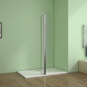 Sanexo Zijwand Blossom Scharnierprofiel 30X200 8Mm Helder Glas Antikalk Chroom