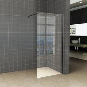 Boss & Wessing BWS Inloopdouche Pro Line Helderglas 100x200 8mm Nano Coating Mat Zwart Profiel en Stang