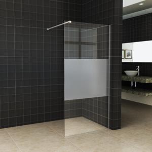 Boss & Wessing BWS Inloopdouche Pro Line Middenband 100x200 Chroom Profiel en Stabilisatiestang