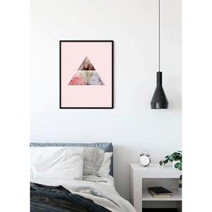 Komar Poster Triangles top Red Hoogte: 70 cm
