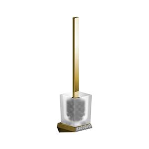 Sapho Toiletborstelhouder  Soul Crystal Hangend Vierkant 8.8x41.5x8.6 cm Goud