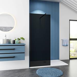 Sanexo Inloopdouche Black Dahlia 120X200 10Mm Rookglas Antikalk Mat Zwart