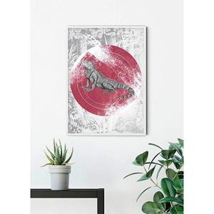 Komar Poster Iguana Circle Hoogte: 40 cm