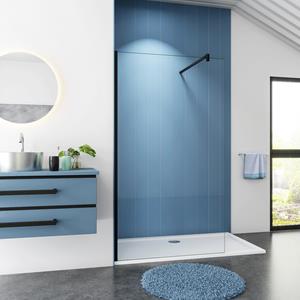 Sanexo Inloopdouche Blossom 100X200 8Mm Helder Glas Antikalk Mat Zwart