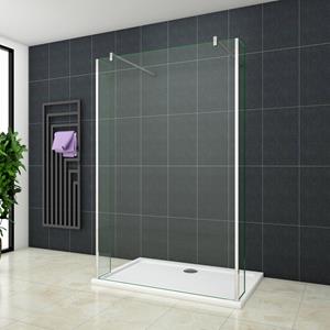 Sanexo Inloopdouche Vrijstaand Met Zijwanden Blossom 120X200 8Mm Helder Glas Antikalk Chroom