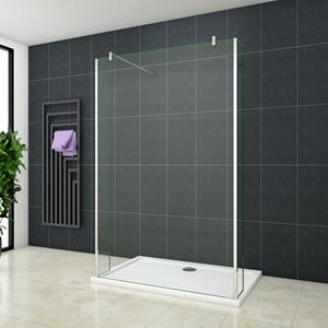 Sanexo Inloopdouche Vrijstaand Met Zijwanden Blossom 160X200 8Mm Helder Glas Antikalk Chroom
