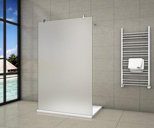 Sanexo Inloopdouche Vrijstaand White Dahlia 100X200 10Mm Gesatineerd Glas Antikalk Chroom