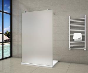 Sanexo Inloopdouche Vrijstaand White Dahlia 120X200 10Mm Gesatineerd Glas Antikalk Chroom
