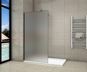 Sanexo Inloopdouche White Dahlia 90X200 10Mm Gesatineerd Glas Antikalk Mat Zwart