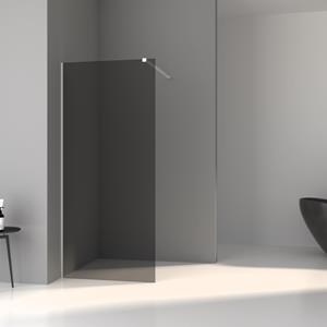 Boss & Wessing BWS Inloopdouche Pro Line Rookglas 140x200 8mm Nano Coating Mat Zwart Profiel en Stang