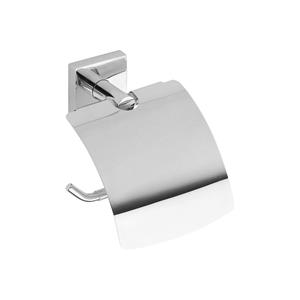 Sapho Toiletrolhouder  X-Square 13.5x15.5 cm met Klep Chroom