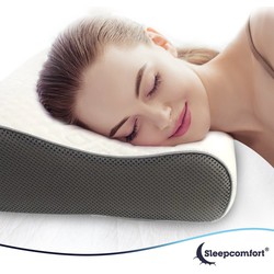 Sleepcomfort Hoofdkussen - Memory foam - 60 x 40x 12 cm - Traagschruim - Orthopedisch - Koudschuim - Blue zero Technology - Voor Hoofd, Nek en Schouders