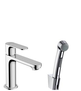 Hansgrohe Rebris S bidetset met eengreeps wastafelkraan 16,8 cm, handdouche en doucheslang 160 cm, chroom