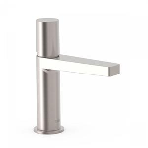 Tres Wastafelmengkraan  Project 1-Knop Uitloop Recht 10.6 cm Rond RVS