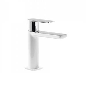 Tres Wastafelmengkraan  Loft Colors 1-Hendel Uitloop Recht 11,3 cm Rond Wit Chroom