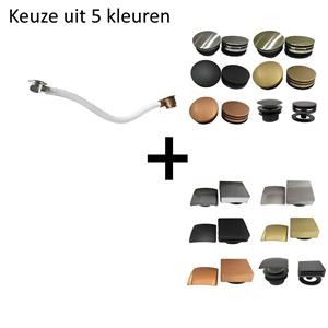 Wiesbaden Badplug Met Overloopcombinatie En Badvulfuntie  (keuze uit 5 kleuren)