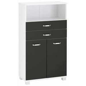 Schildmeyer Halfhoge kast Colli Breedte 60 cm, badkamerkast met metalen handgrepen, plank