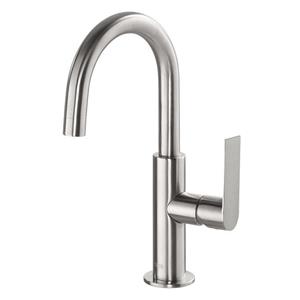 Tres Wastafelmengkraan  Loft Colors 1-Hendel Uitloop Gebogen 17 cm Rond RVS