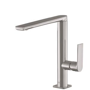 Tres Wastafelmengkraan  Loft Colors 1-Hendel Uitloop Recht 22 cm Rond RVS